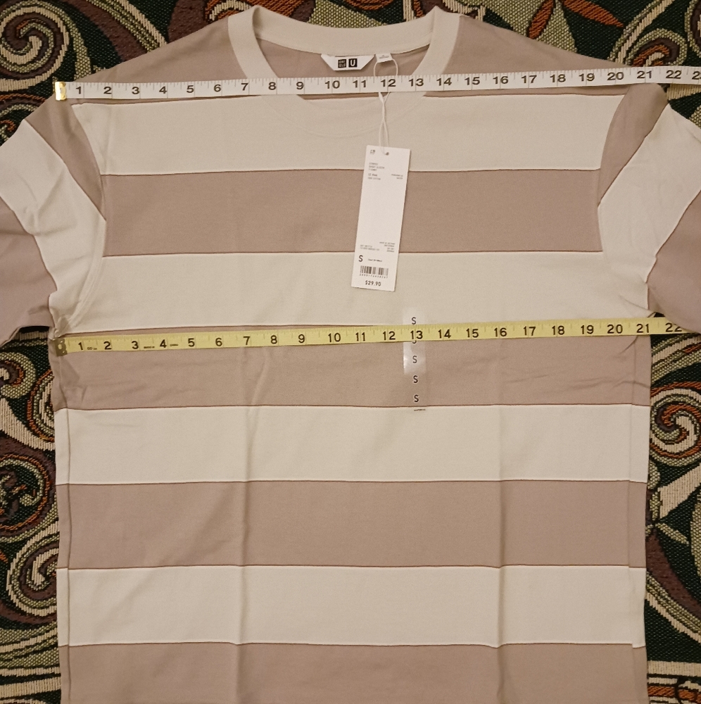 NWT Uniqlo U Striped Short Sleeve T-Shirt - Picture 6 of 9